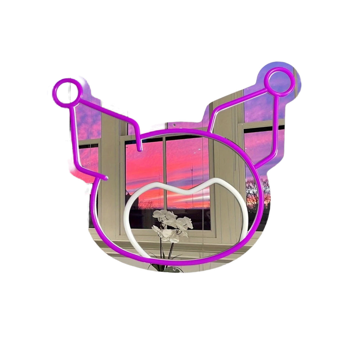 Kuromi Neon Light Makeup Mirror