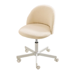 Armless Vanity Desk Swivel Chair With Lumbar Support
