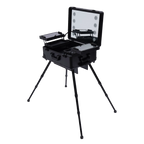 Professional Makeup & Cosmetic Aluminum Trolley with LED Lights