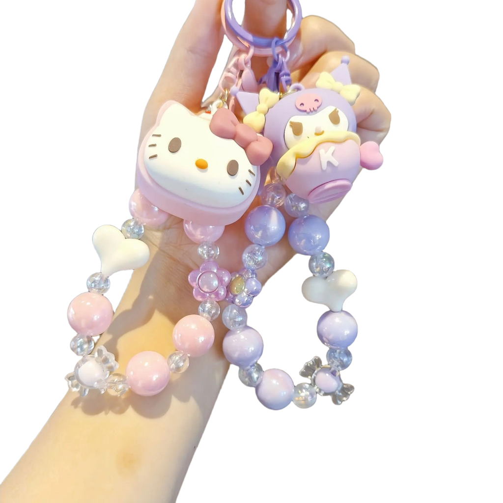 Cartoon Beaded Bag Keychain