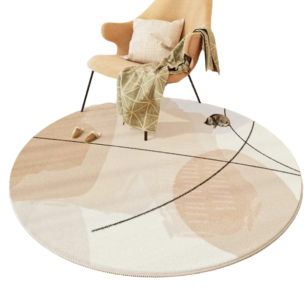 Modern Round Vanity Desk Carpet