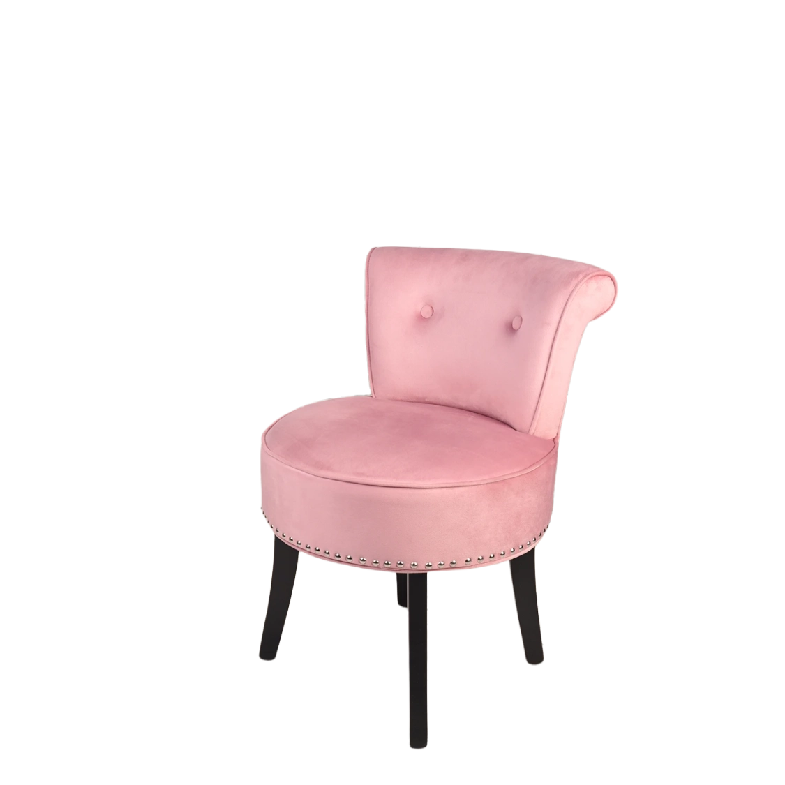 Padded Makeup Dressing Stool Chair with Wood Legs