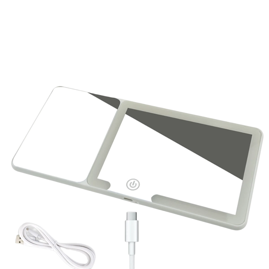 Car Sun Visor LED Vanity Mirror with Touch Screen & 3X Magnification