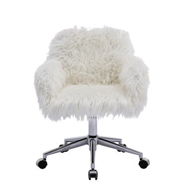 Modern Faux Fur Makeup Dressing Chair