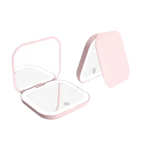 Compact Mini Folding Cosmetic Mirror with LED Lights & Magnifying