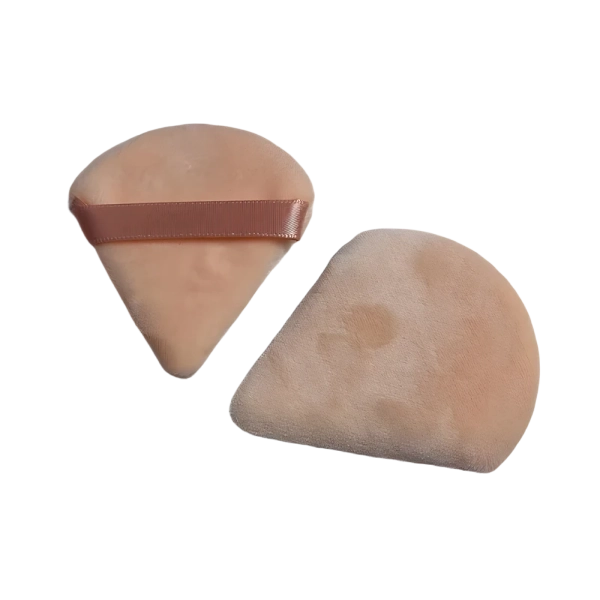 Velvet Triangle Shaped Cosmetic Puff [2pcs ]