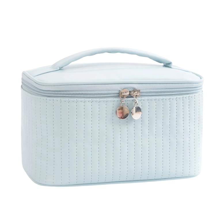 Pure Leather Portable Makeup Bag