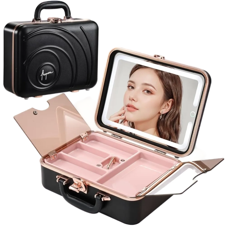 12" Travel Makeup Case With LED Mirror