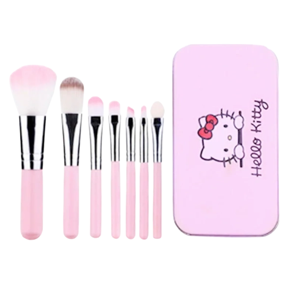 Hello Kitty Makeup Brush Set with Storage Box [7Pcs]