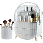Makeup Storage Box Brush Holder & Drawers