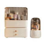 Large Makeup Storage Box with Brush Holder