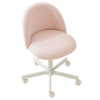 Armless Vanity Desk Swivel Chair With Lumbar Support