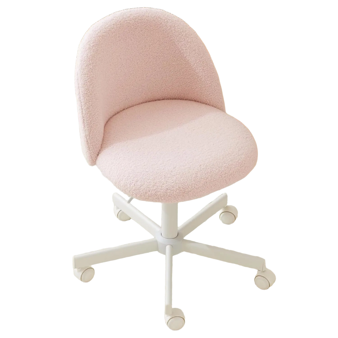 Armless Vanity Desk Swivel Chair With Lumbar Support