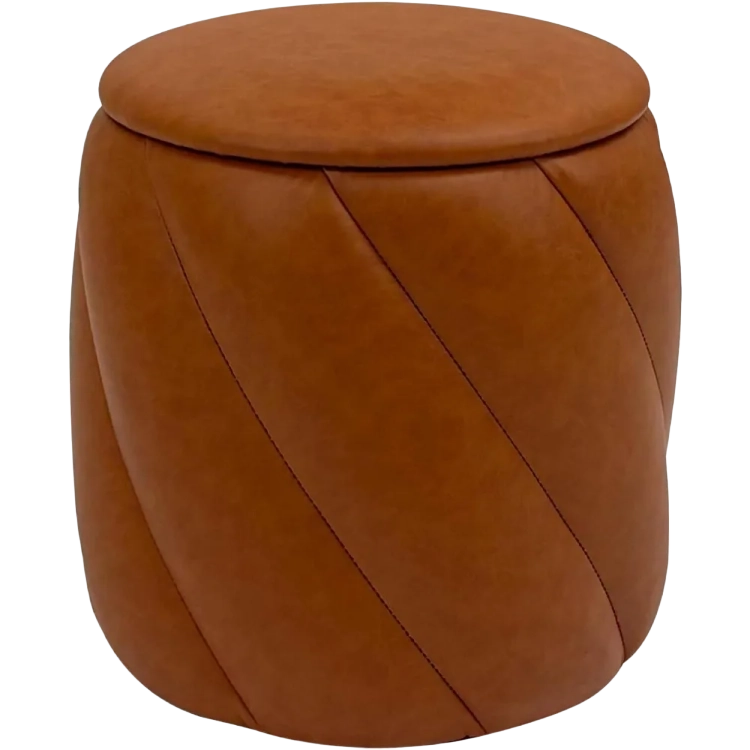 Round Ottoman Vanity Stool With Soft Padded Seat