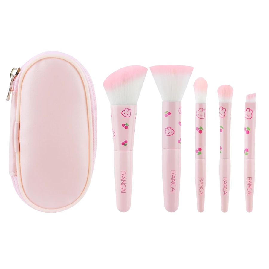 Premium Makeup Mini Brush Set With Pouch [5Pcs]