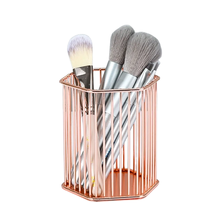 Metal Makeup brushes, Pencils, & Lipsticks storage Box