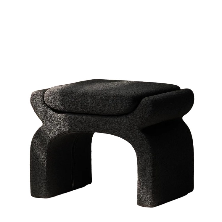 Minimalist Black Vanity Stool