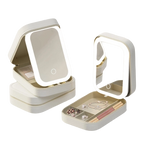 Portable Makeup Jewelry Storage Box with LED Mirror