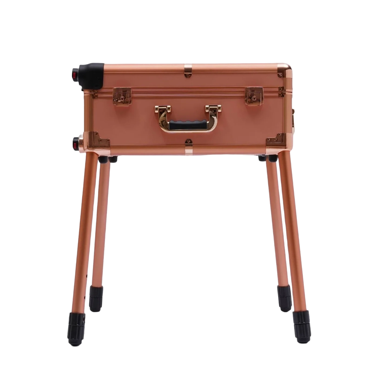 Aluminum Rolling Makeup Trolley With 8 LED Lights and Stand