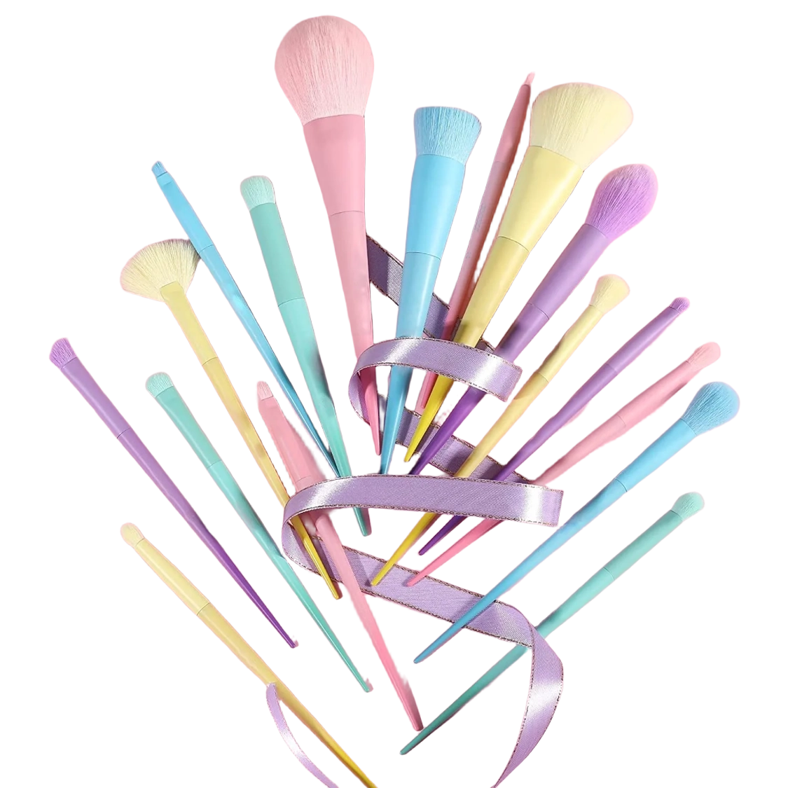 Multi-Color Makeup Brushes Set [17Pcs]