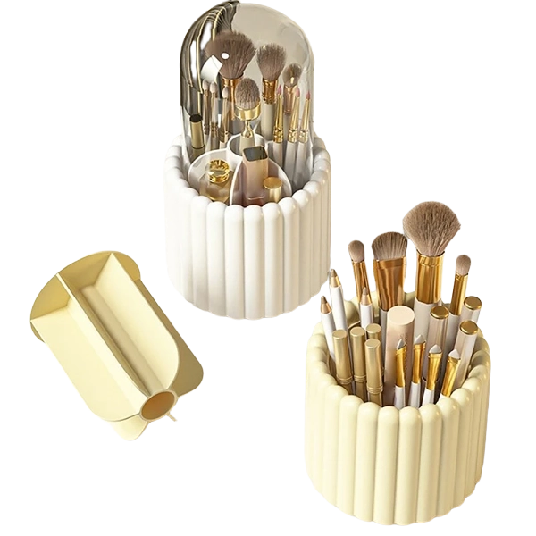 Luxury 360° Rotating Makeup Brushes, Pencils and Lipsticks Organizer