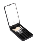 Folding Makeup Mirror With Makeup Brush Set