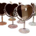 HeartGlow 360° Makeup Mirror (Double-Sided Heart Shape)