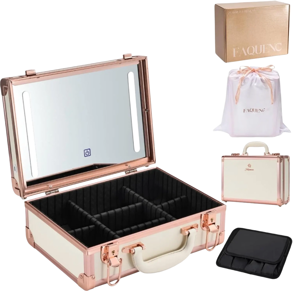 Travel Makeup Case With LED Mirror