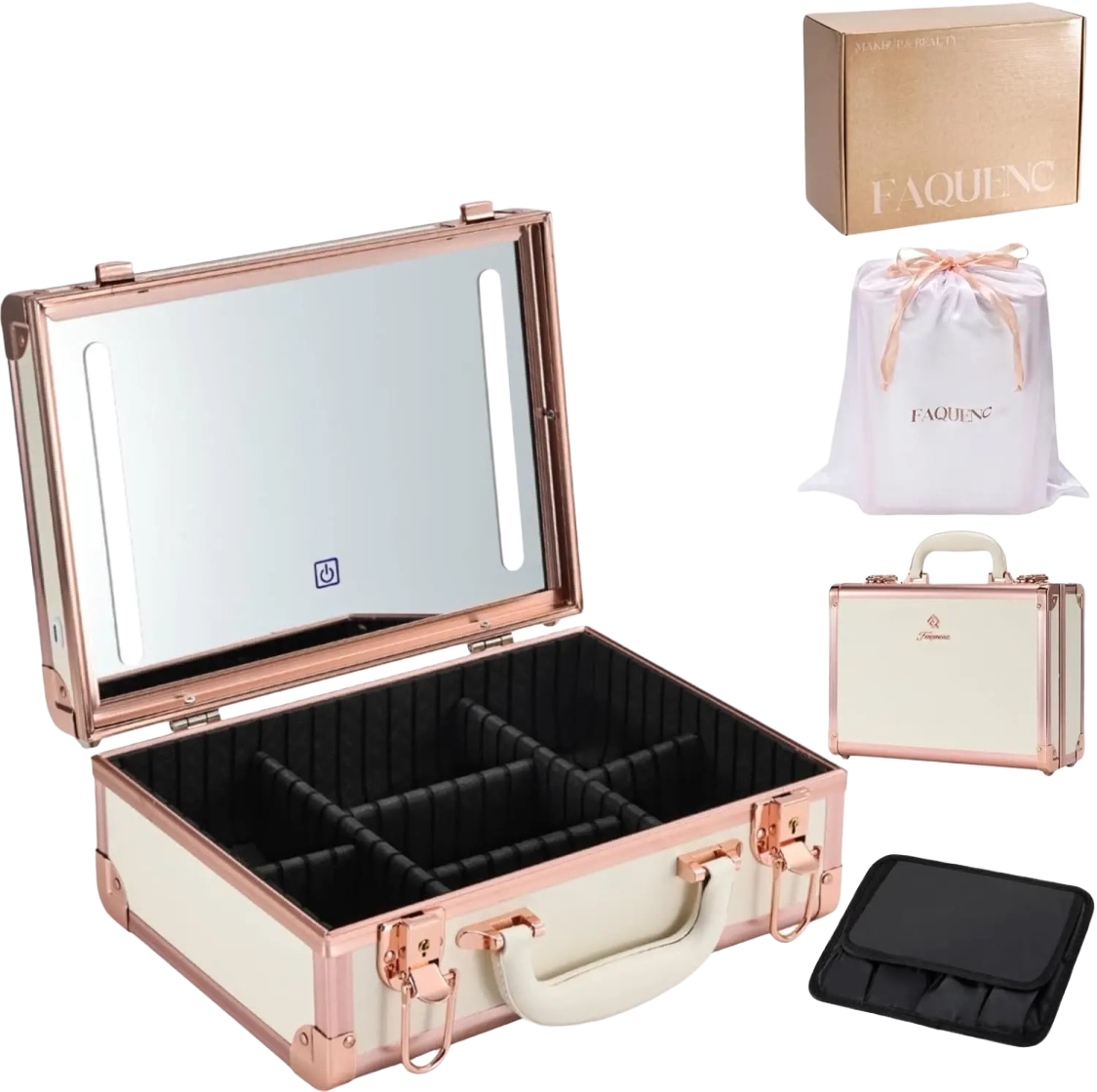 Travel Makeup Case With LED Mirror