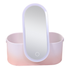 Makeup Storage Box with LED Makeup Mirror