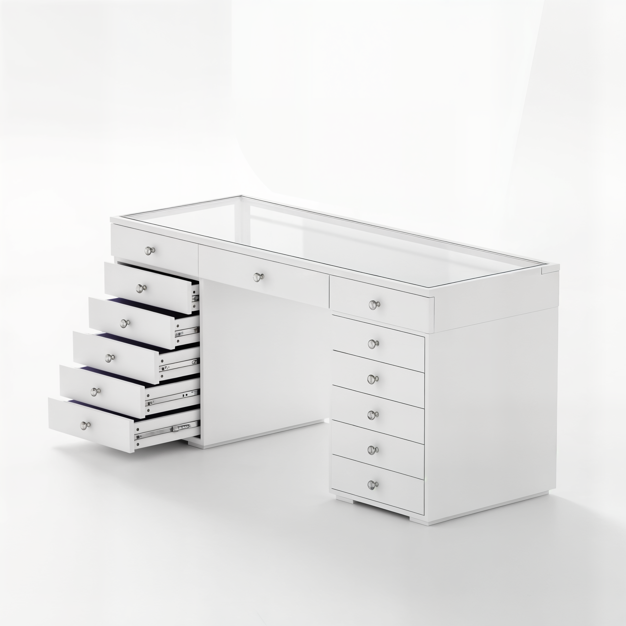 Glam & Glow Vanity Desk with 13 Drawers