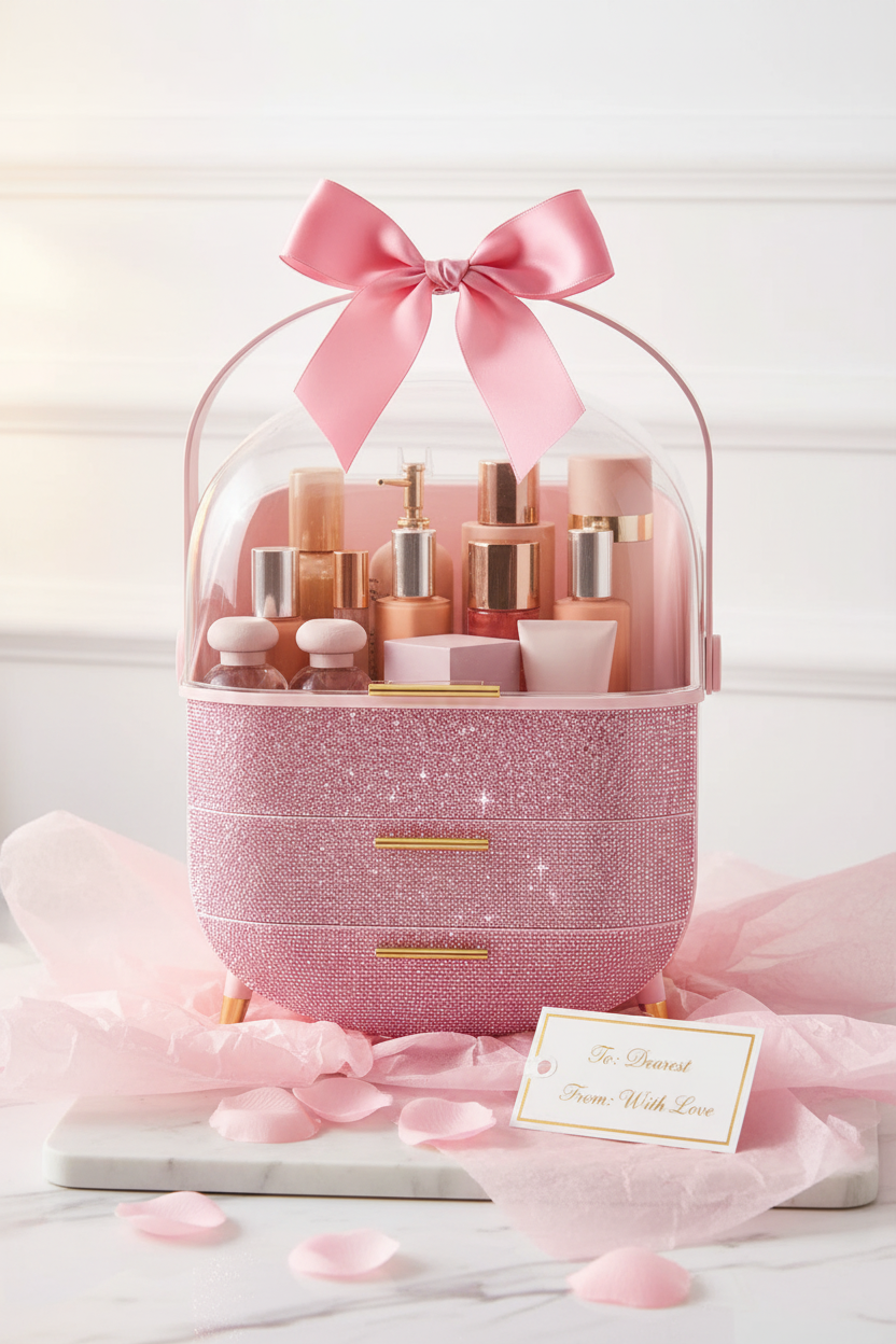 Bling Makeup Organizers - Silver