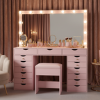 15 Drawers Vanity Set - Pink