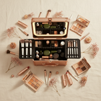 Makeup Case With A Detachable LED Mirror - Rose Gold