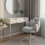 Petal Shape Vanity Chair With Star Pillow