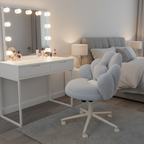 Petal Shape Vanity Chair With Star Pillow