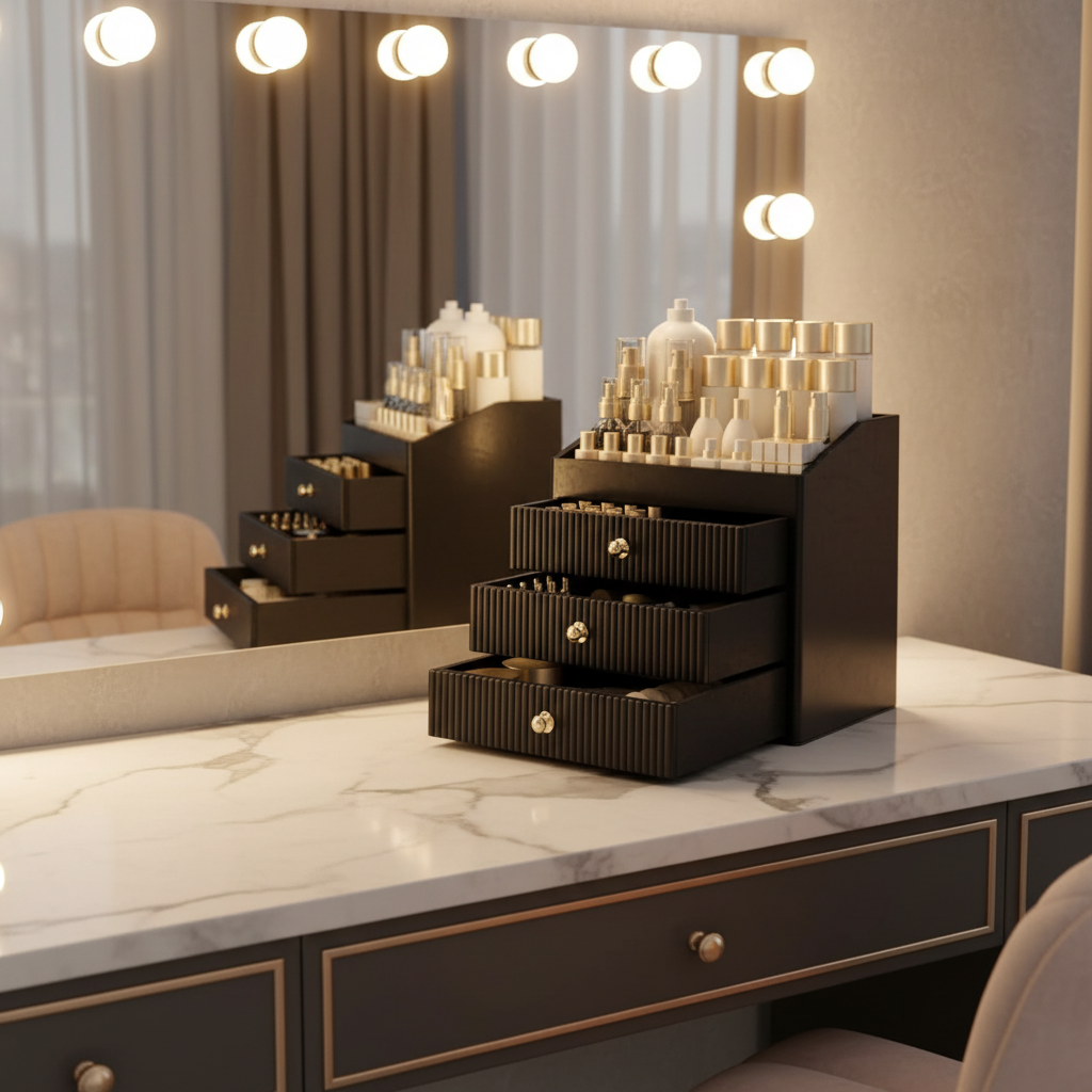 Makeup Organizer With 3 Drawers