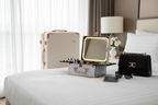 Makeup Case With A Detachable LED Mirror - Sparking Light Blue