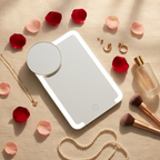 Compact Tabletop LED Makeup Mirror With 10X Magnification