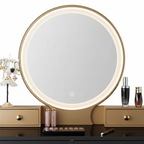 Contemporary Compact Makeup Vanity Set - Black & Golden