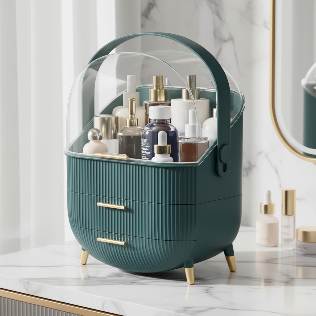 Large Capacity Makeup Organizers - Green