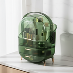 Large Capacity Transparent Makeup Organizers - Green