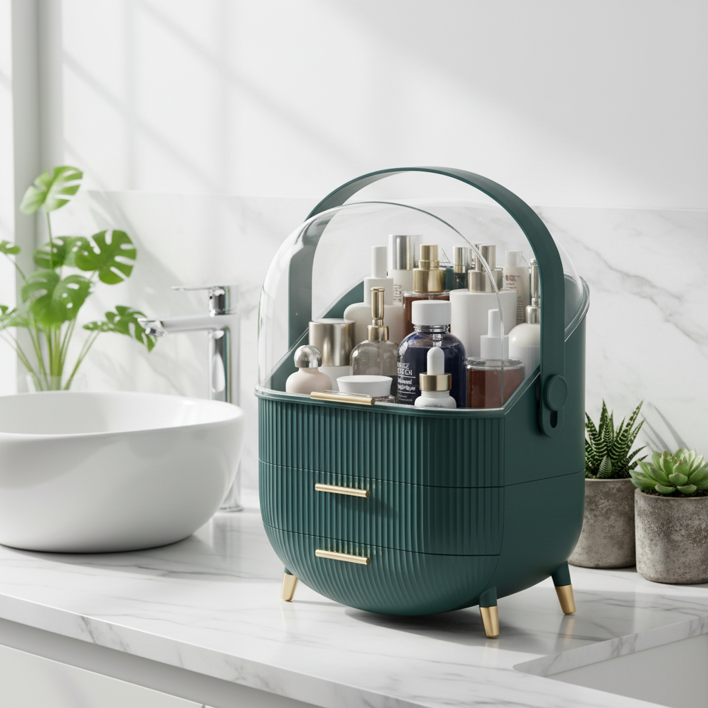 Large Capacity Makeup Organizers - Green