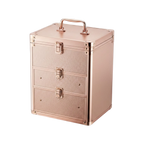Makeup Box With 2 Drawers - Rose Gold