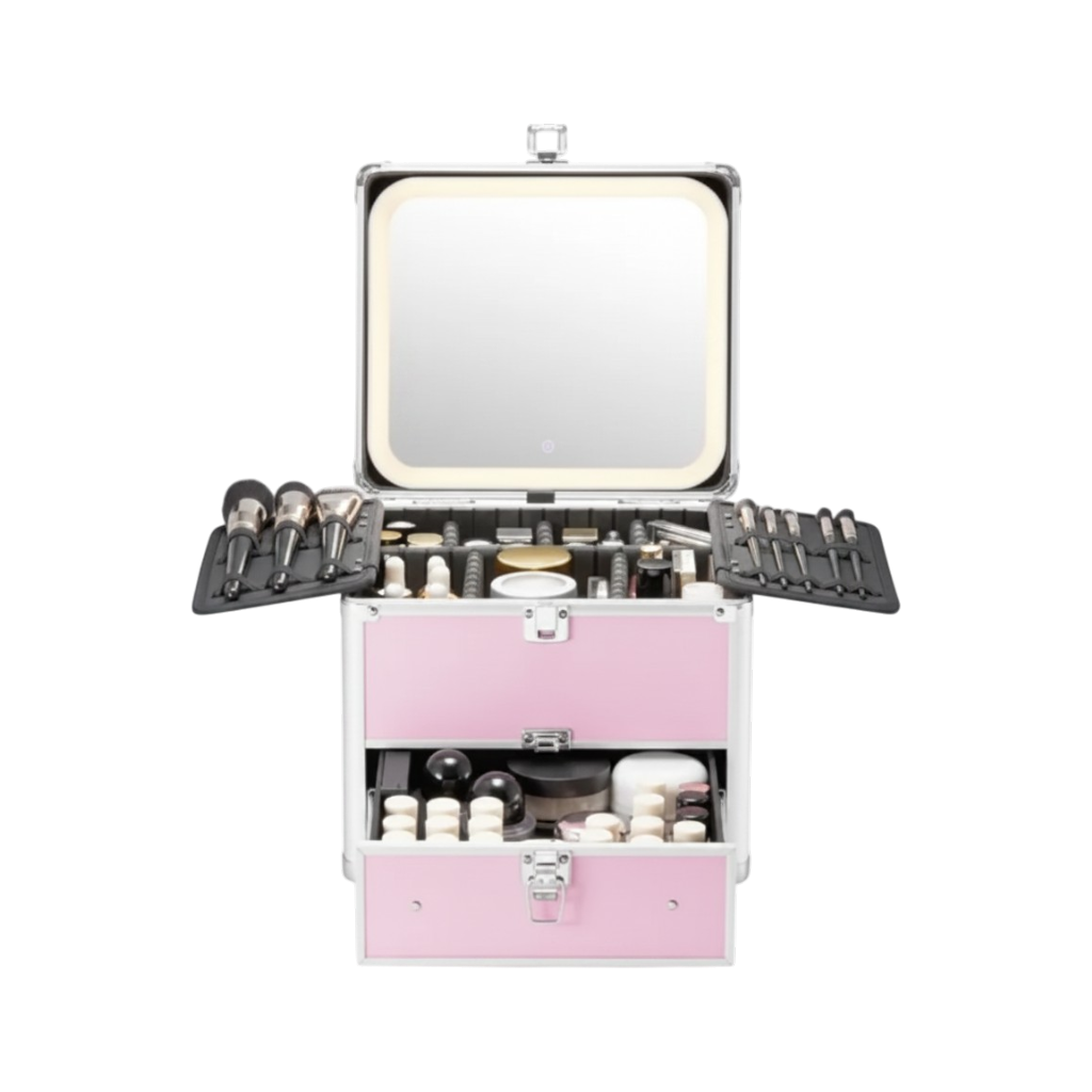 Makeup Case With Drawer - Icy Pink