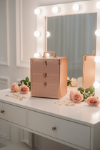 Makeup Box With 2 Drawers - Rose Gold