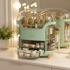 Large Capacity Crystal Makeup Organizers - Mint Green
