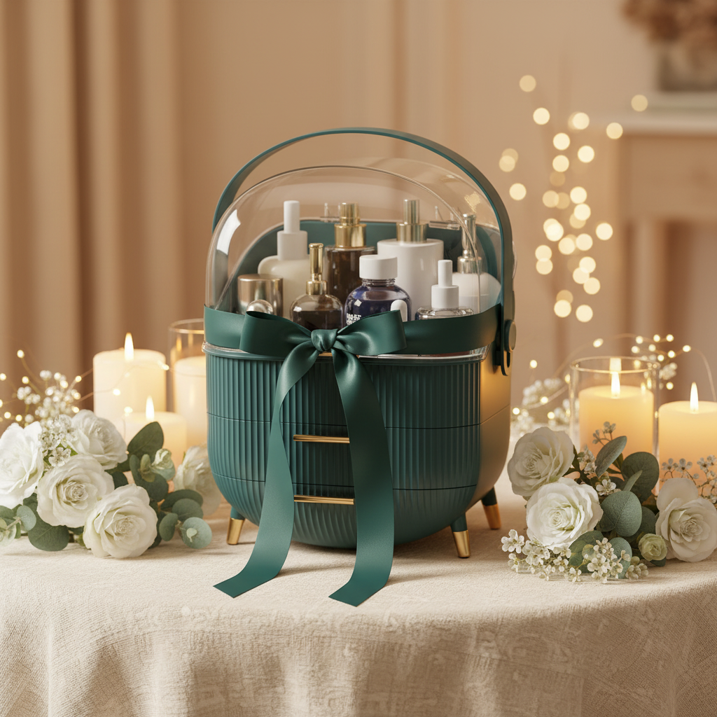 Large Capacity Makeup Organizers - Green