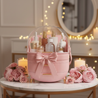 Large Capacity Makeup Organizers - Pink