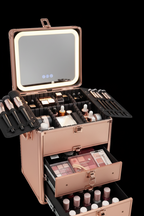 Makeup Box With 2 Drawers - Rose Gold
